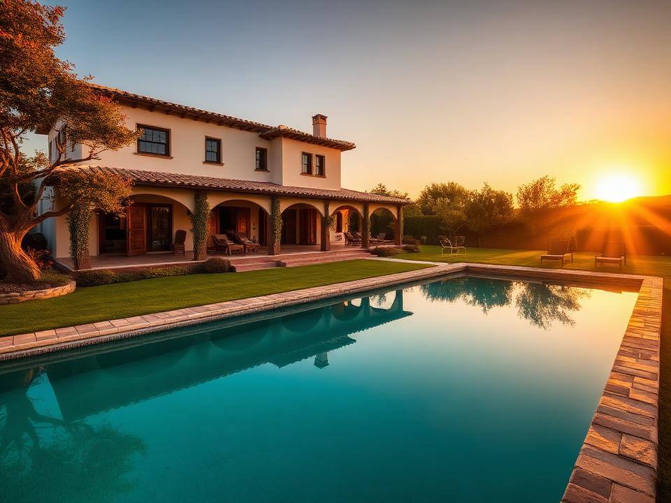 Chalet con jardín